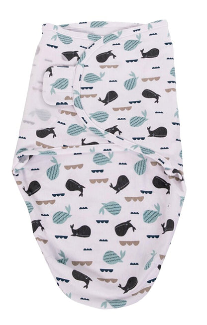 Bo Jungle Inbakerdoek B-Wrap Whale TOG 0,5 Blue 60 cm