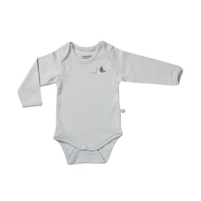 Dreambee Body à manches longues Billie beige/gris - 2 pièces 