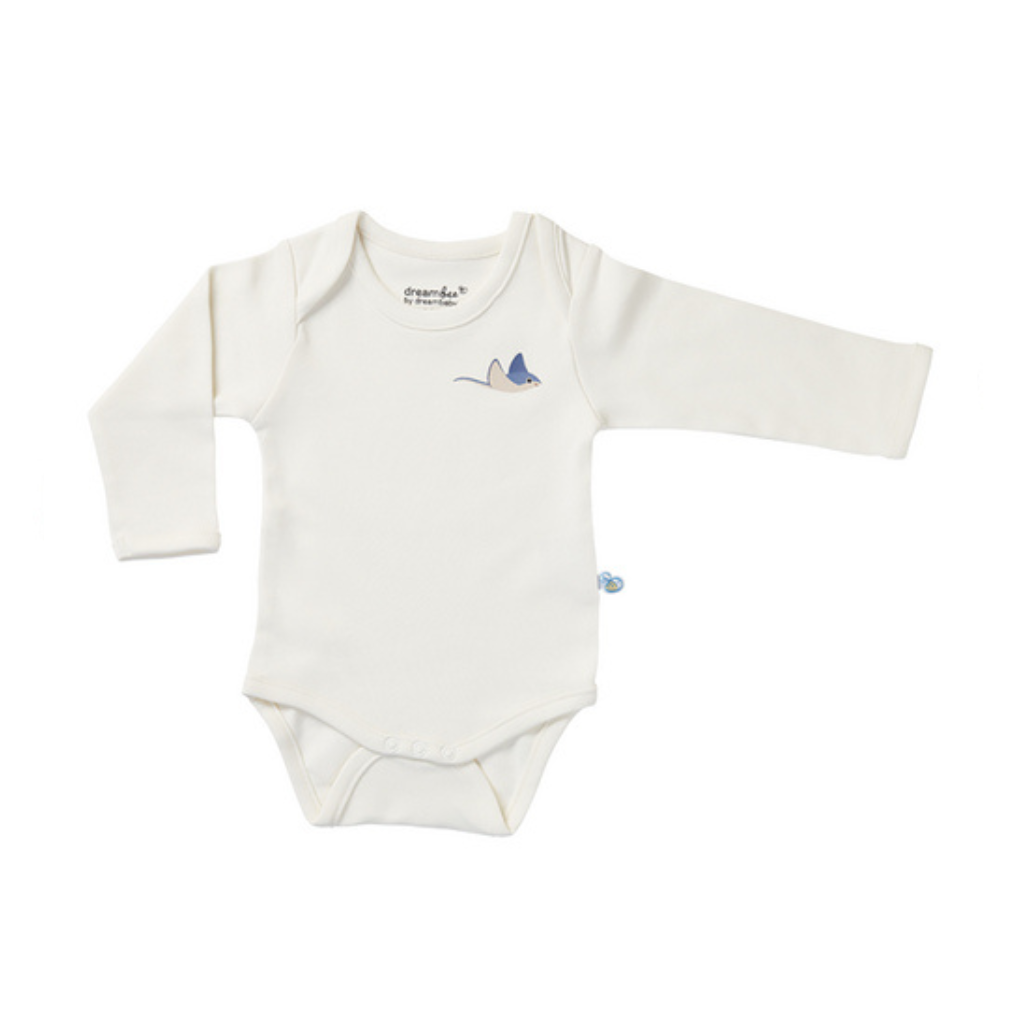 Dreambee Body à manches longues Billie beige/gris - 2 pièces 