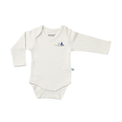 Dreambee Body à manches longues Billie beige/gris - 2 pièces 