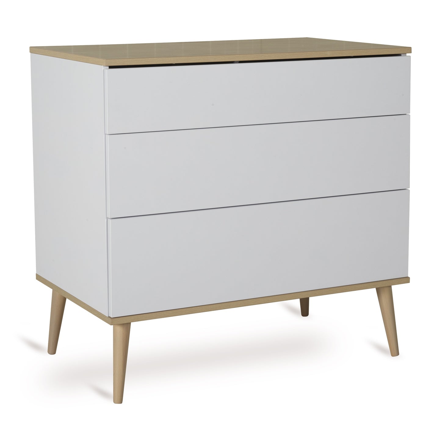 Quax 3-delige babykamer (bed L 120 x B 60 cm + commode + kast met 2 deuren) Flow White