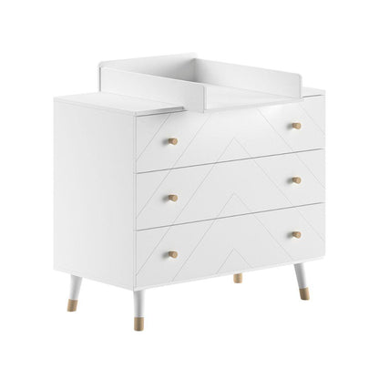 Jaxx Chambre de bébé 2 pièces (lit + commode) Billy vert/blanc