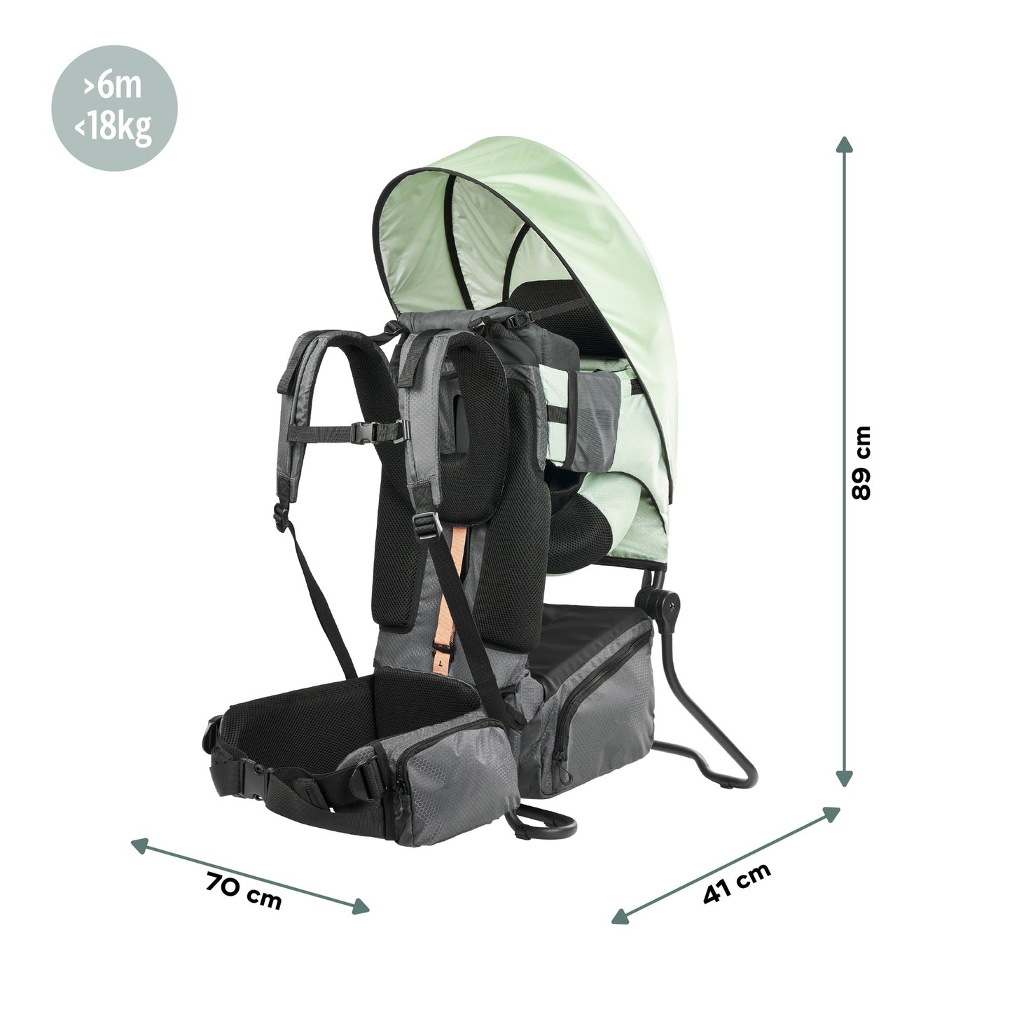 Babymoov Porte-bébé dorsal Moov & Hike vert clair