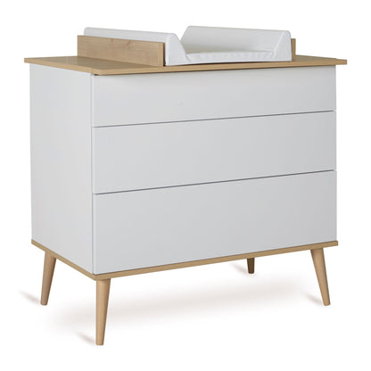 Quax 3-delige babykamer (bed L 120 x B 60 cm + commode + kast met 3 deuren) Flow White