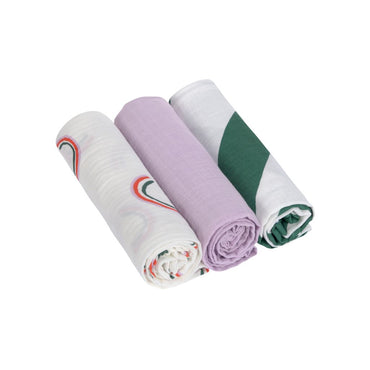 Lässig Essuie tetra Happy Rascals Lavender - 3 pièces	