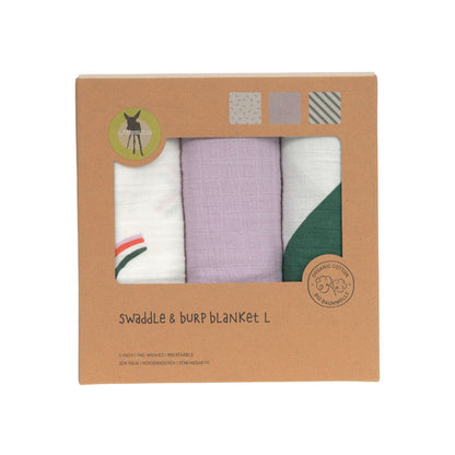 Lässig Tetradoek Happy Rascals Lavender - 3 stuks