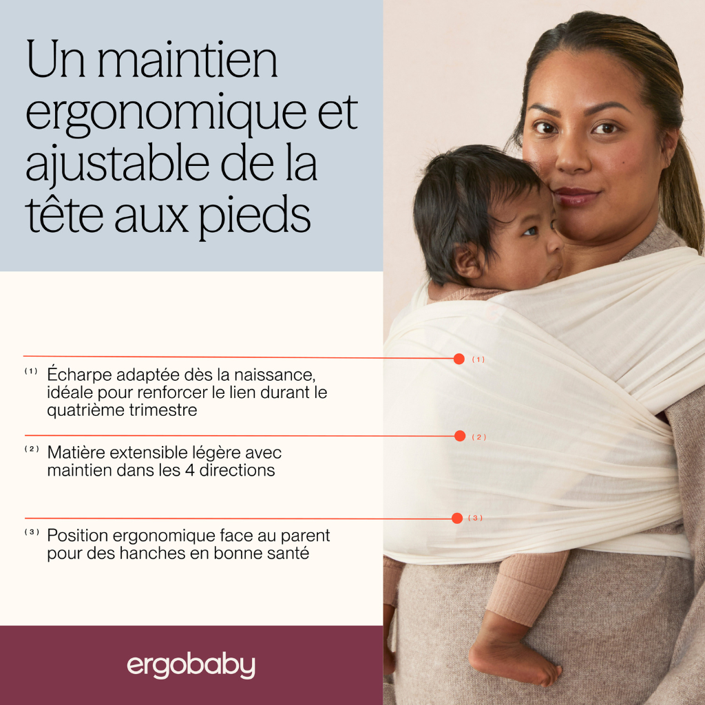 ERGObaby Draagdoek Aura Knit Cream