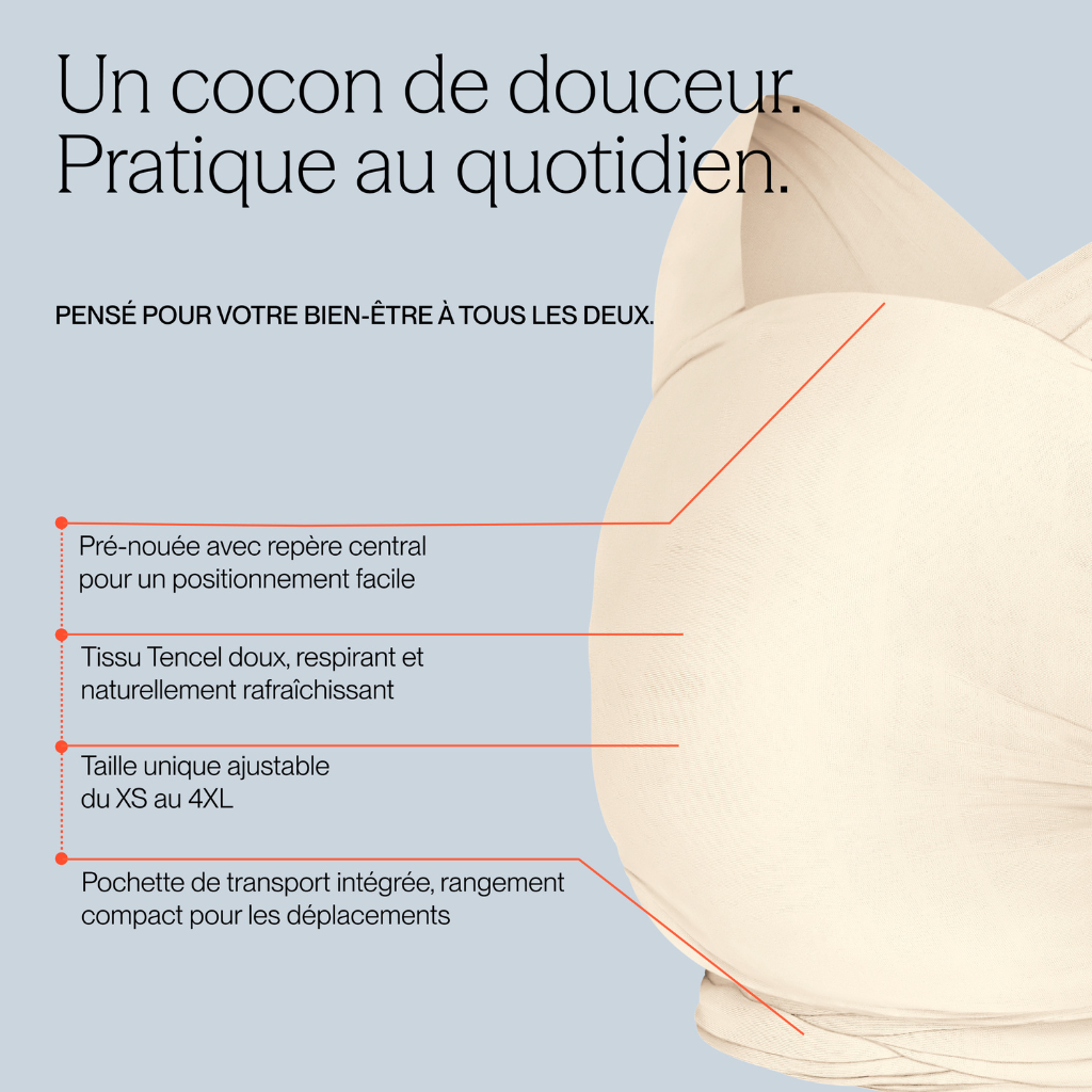 ERGObaby Draagdoek Aura Knit Cream