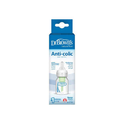 Dr. Brown's Biberon anticolique Options+ à col étroit transparent 60 ml