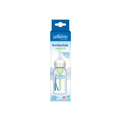 Dr. Brown's Biberon anticolique Options+ à col étroit transparent 120 ml