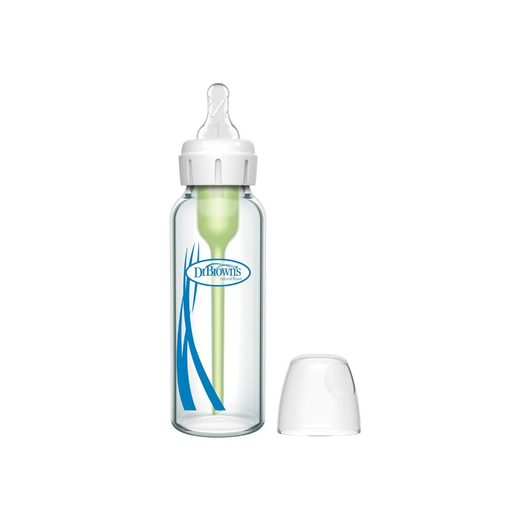 Dr. Brown's Biberon en verre Options+ à col étroit transparent 250 ml