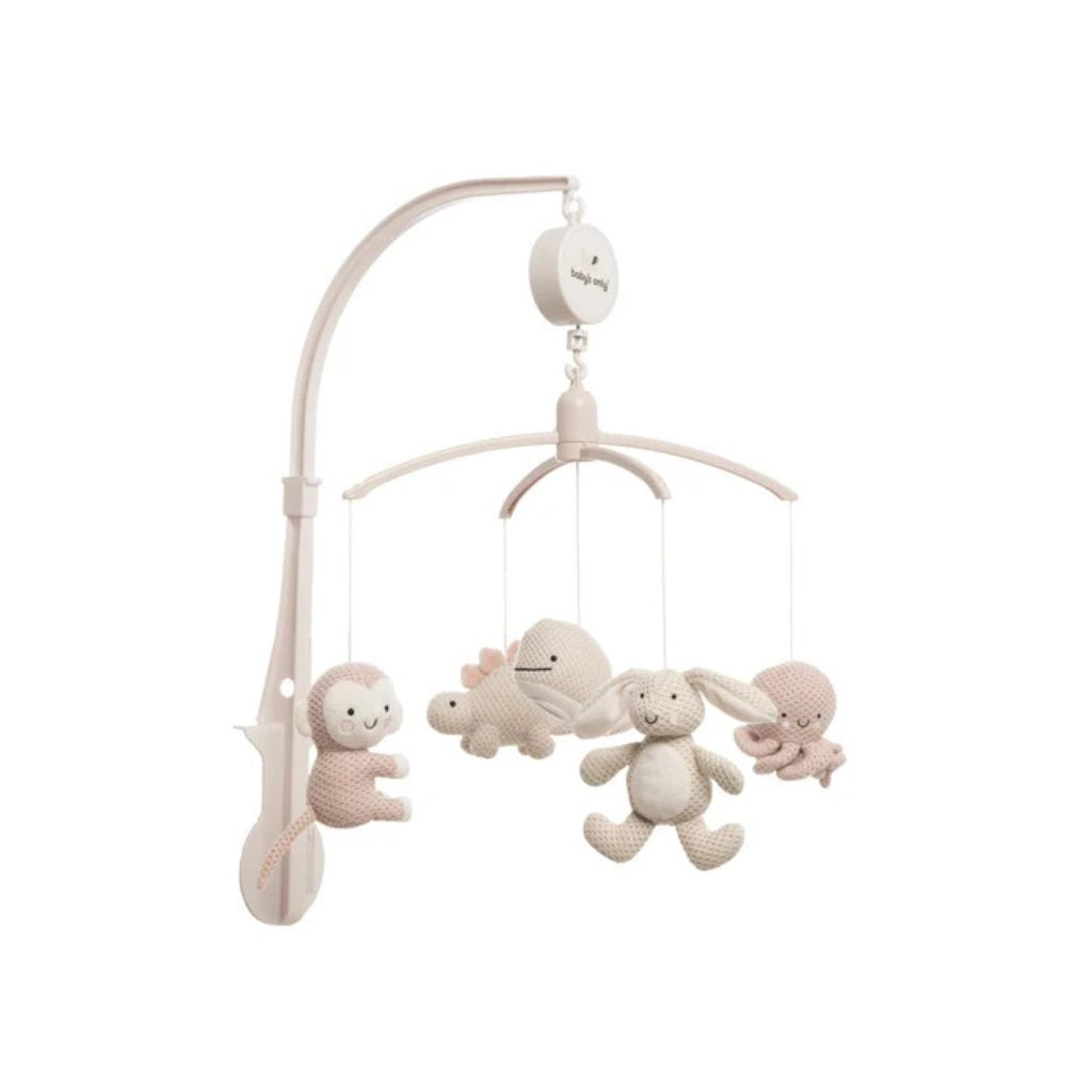 Baby's Only Mobile Musical Animals Vieux Rose/Warm Linen