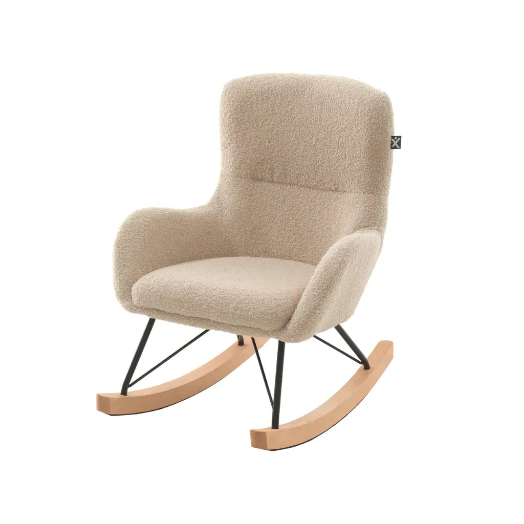 JAXX Schommelstoel Mini Davies Beige Bouclé