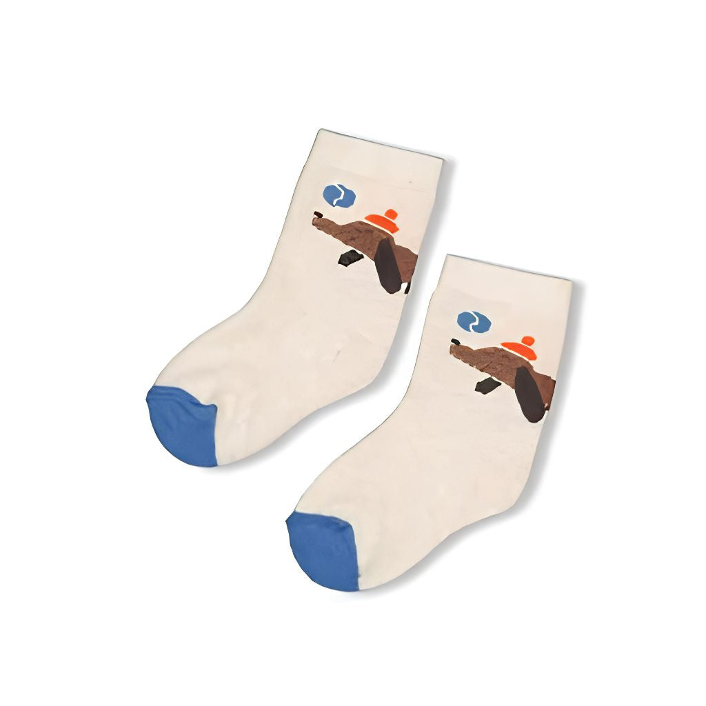 Feetje Sok - Go Fetch, m 68-74, Offwhite Melange, Jongens