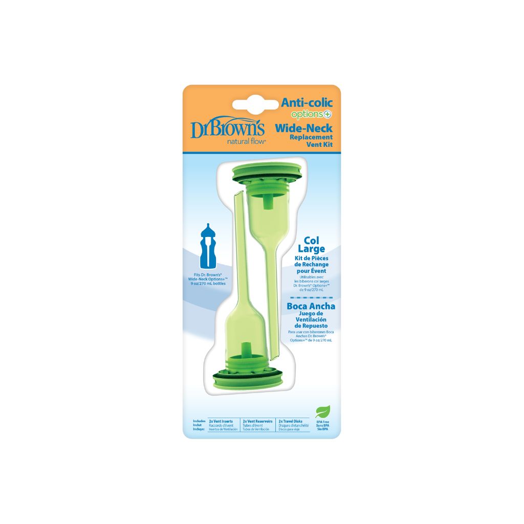 Dr. Brown's Replacement Kit pour biberons à col large Options+ Anti-colic 270 ml