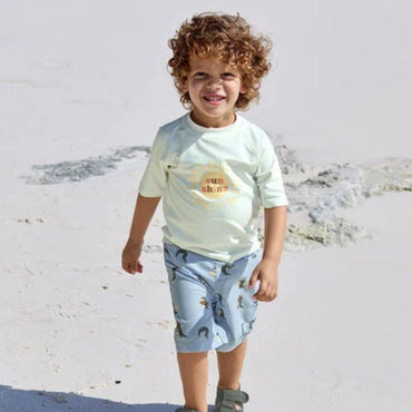Lässig Short de bain Crocodile boy Sky Blue 7-12 mois taille 74-80