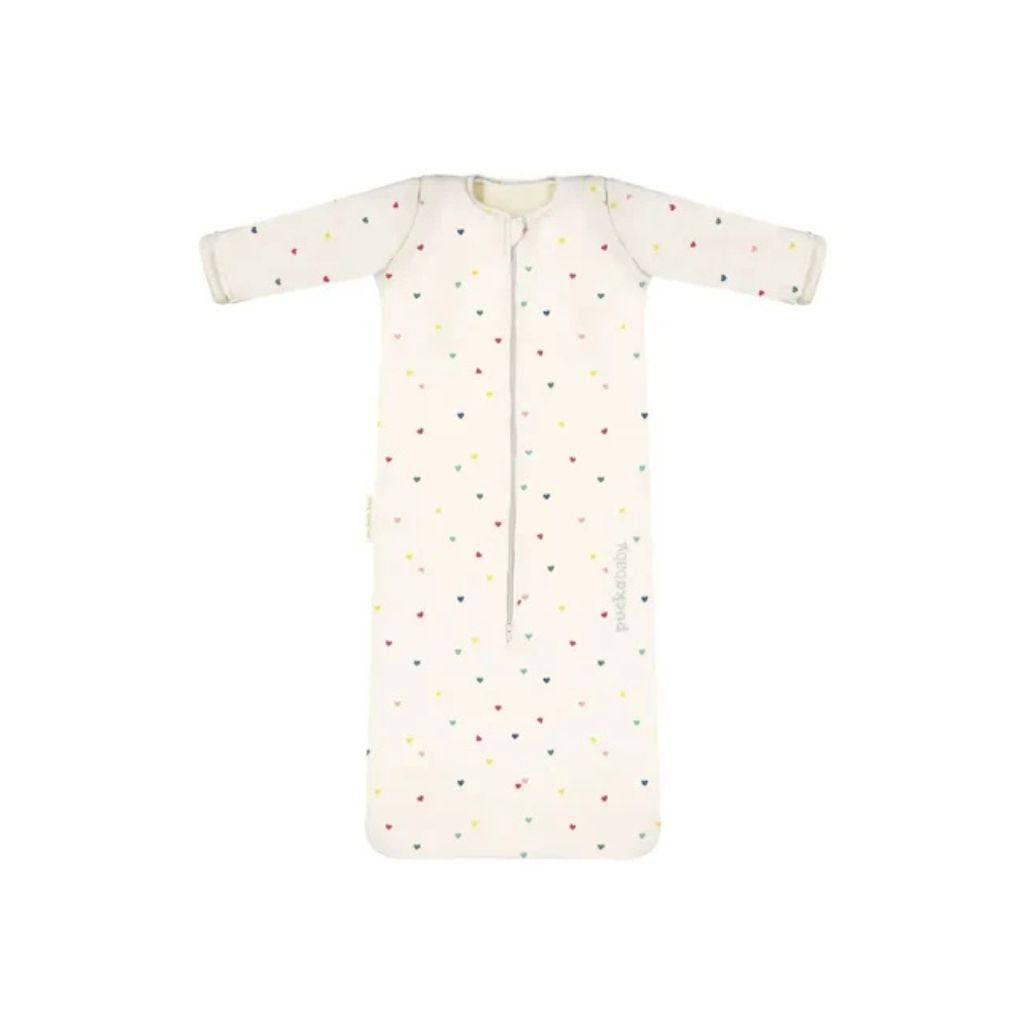 Puckababy Sac de couchage 4 saisons Hearts confetti TOG 0,25-2,5 Beige 100 cm