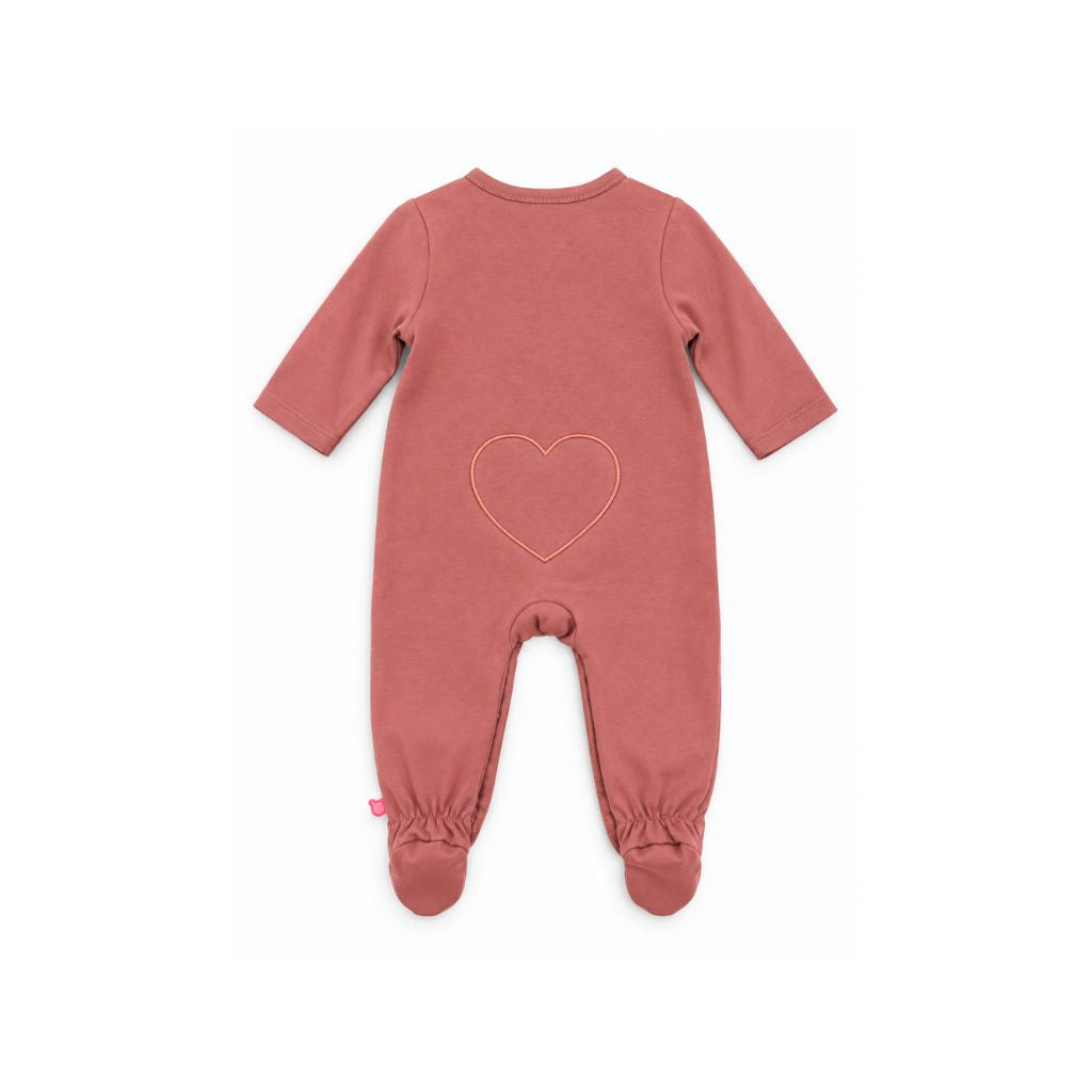 Noukies pyjama roze sluiting vooraan 2 oortjes jersey m62 uniseks 3