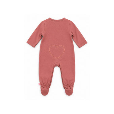 Noukies pyjama roze sluiting vooraan 2 oortjes jersey m62 uniseks 3