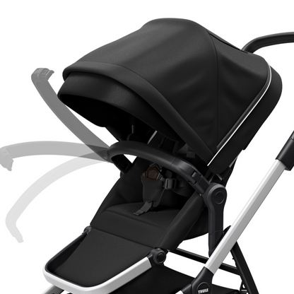 Thule Wandelwagen Sleek + draagmand Midnight Black