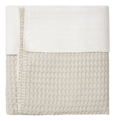Koeka Deken voor wieg of park Amsterdam Cotton fleece wafel Sand
