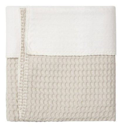 Koeka Deken voor wieg of park Amsterdam Cotton fleece wafel Sand
