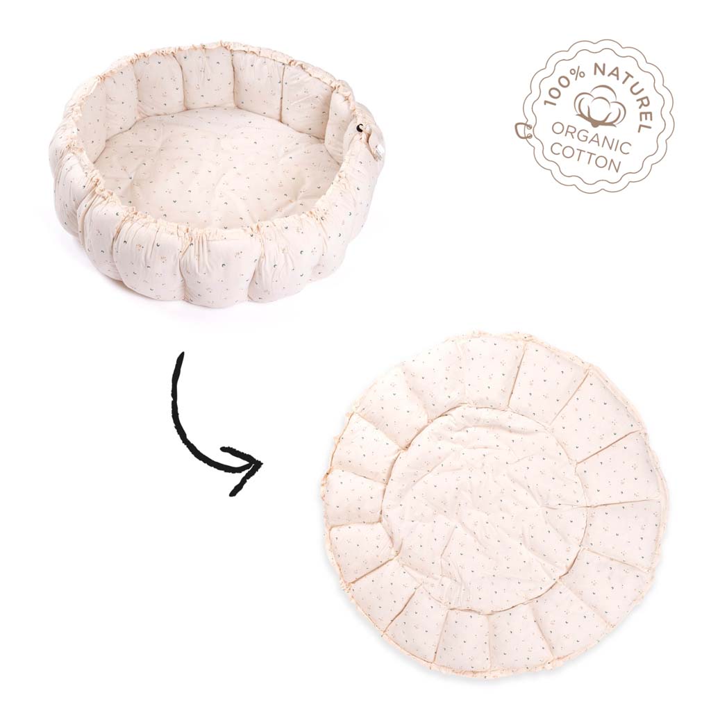 Play and Go Coco Moon Organic playmat, cocoon & organizer 130 cm