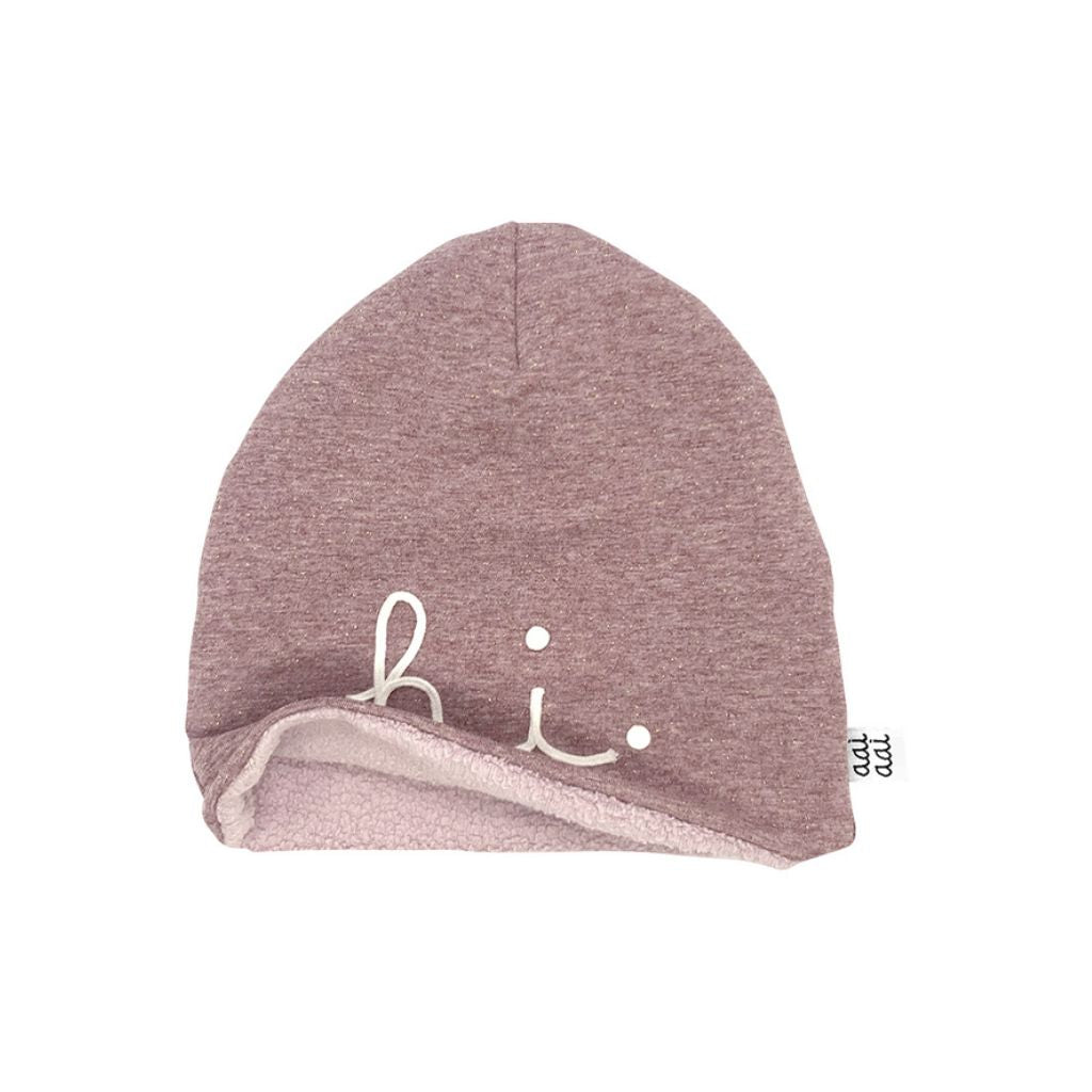 Aai Aai Muts Winter beanie Hi  roze 1 tot 3 jaar
