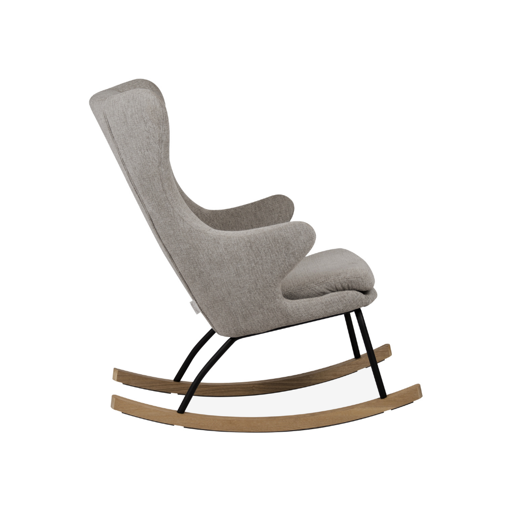 Quax Schommelstoel Rocking Chair De Luxe Adult Sand grey