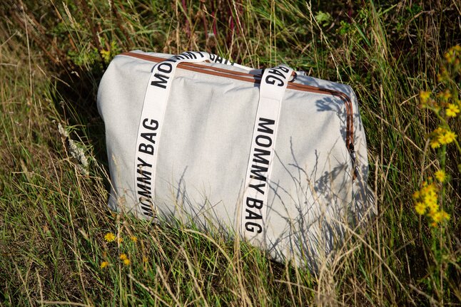 Childhome Sac à langer Mommy Bag Signature Canvas écru