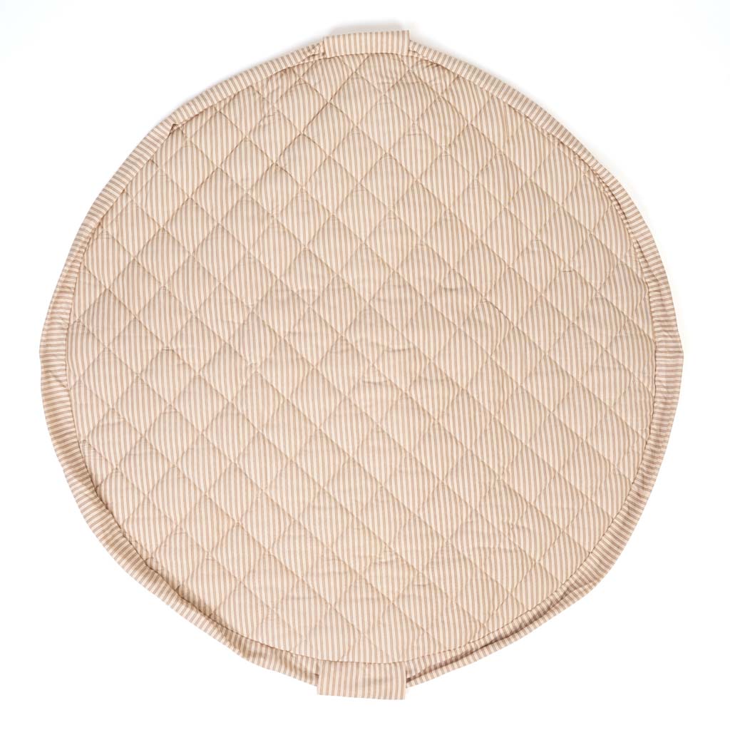 Play&Go Noomad soft stripes brown organic babymat & bag