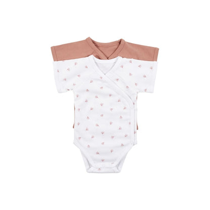 Dreambee Body cache-coeur à manches courtes Essentials Flower rose - 2 pièces