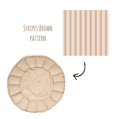 Play and Go Coco Stripes brown organic babymat 130 cm