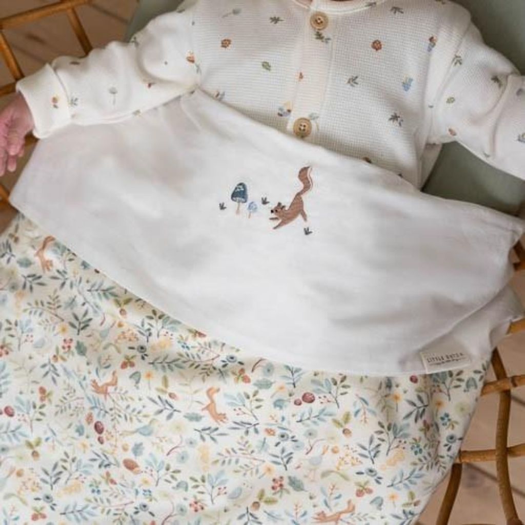 Little Dutch Drap pour lit brodé Champignons Lg 110 x L 140 cm