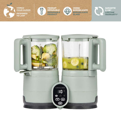 Babymoov Stoomkoker-mixer 4-in-1 Nutribaby Glass Celadon Green