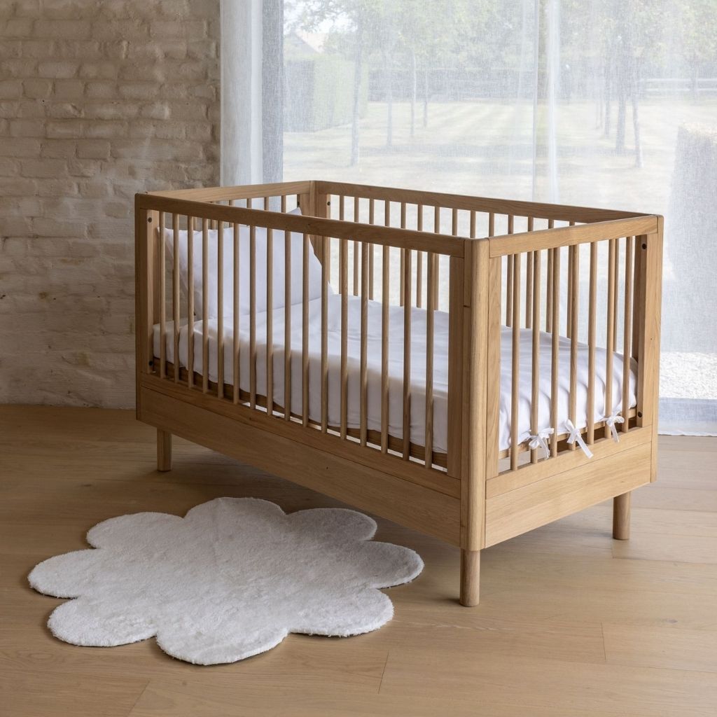 Jaxx Chambre de bébé 3 pièces (lit + commode à langer + armoire 2 portes) FORREST Oak