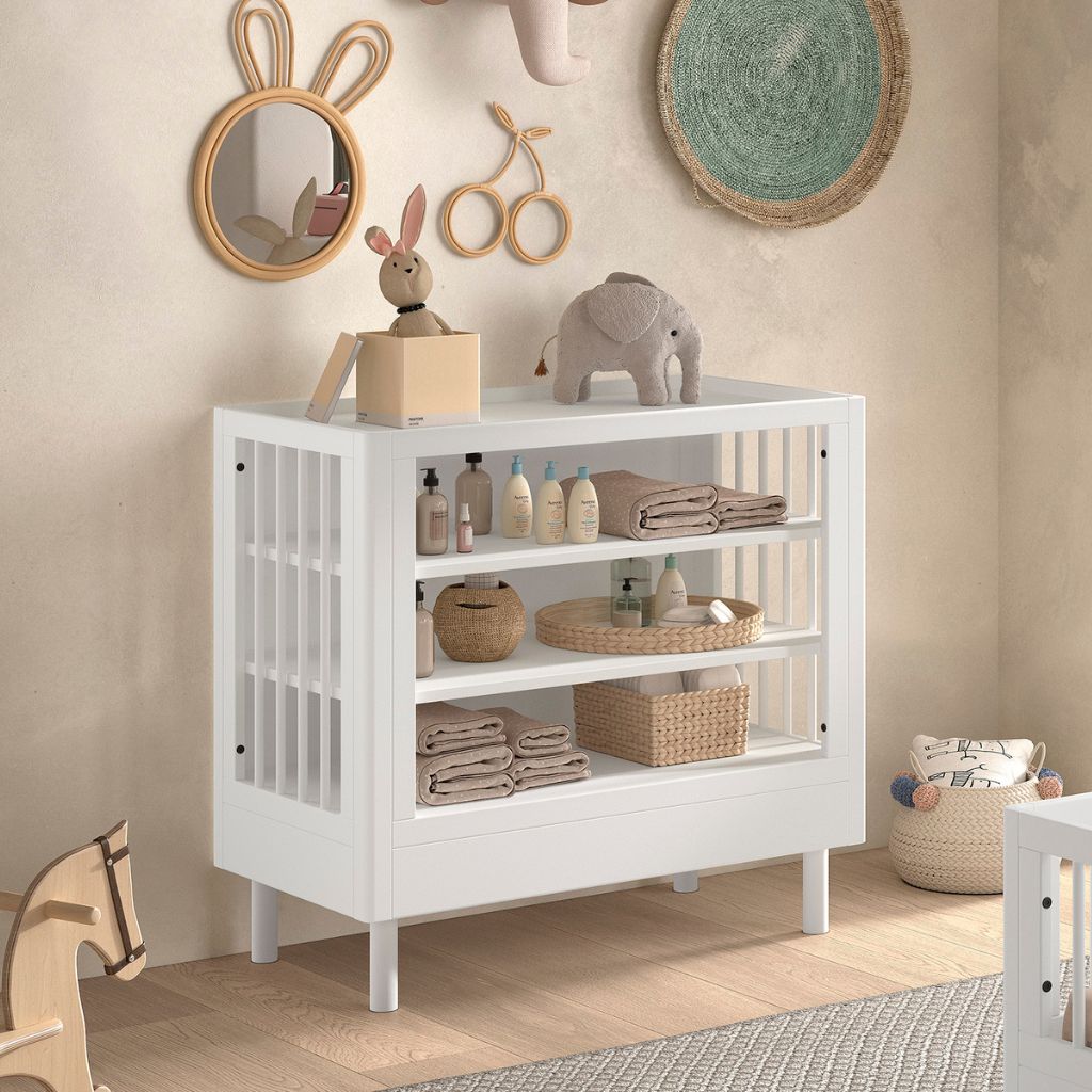 Jaxx Chambre de bébé 3 pièces (lit + commode à langer + armoire 2 portes) FORREST Beech