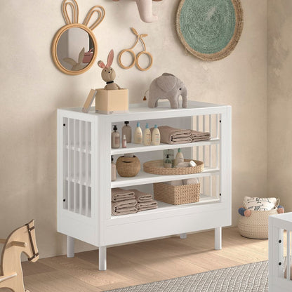 Jaxx Chambre de bébé 3 pièces (lit + commode à langer + armoire 2 portes) FORREST Beech