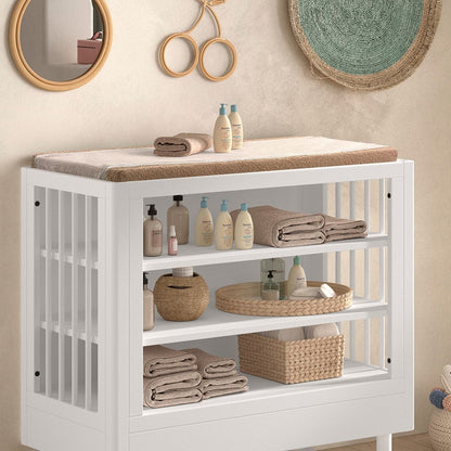 Jaxx Chambre de bébé 3 pièces (lit + commode à langer + armoire 2 portes) FORREST Beech