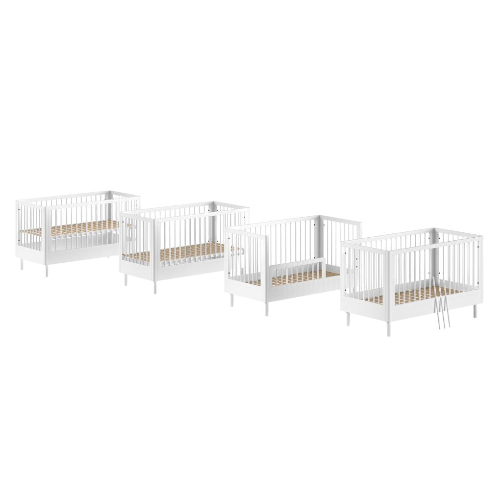 Jaxx Chambre de bébé 3 pièces (lit + commode à langer + armoire 2 portes) FORREST Beech