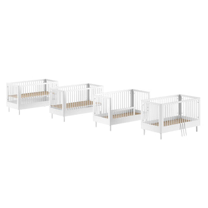 Jaxx Chambre de bébé 3 pièces (lit + commode à langer + armoire 2 portes) FORREST Beech