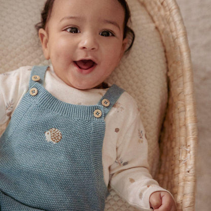 Little Dutch Gebreide jumpsuit Forest Friends Blue