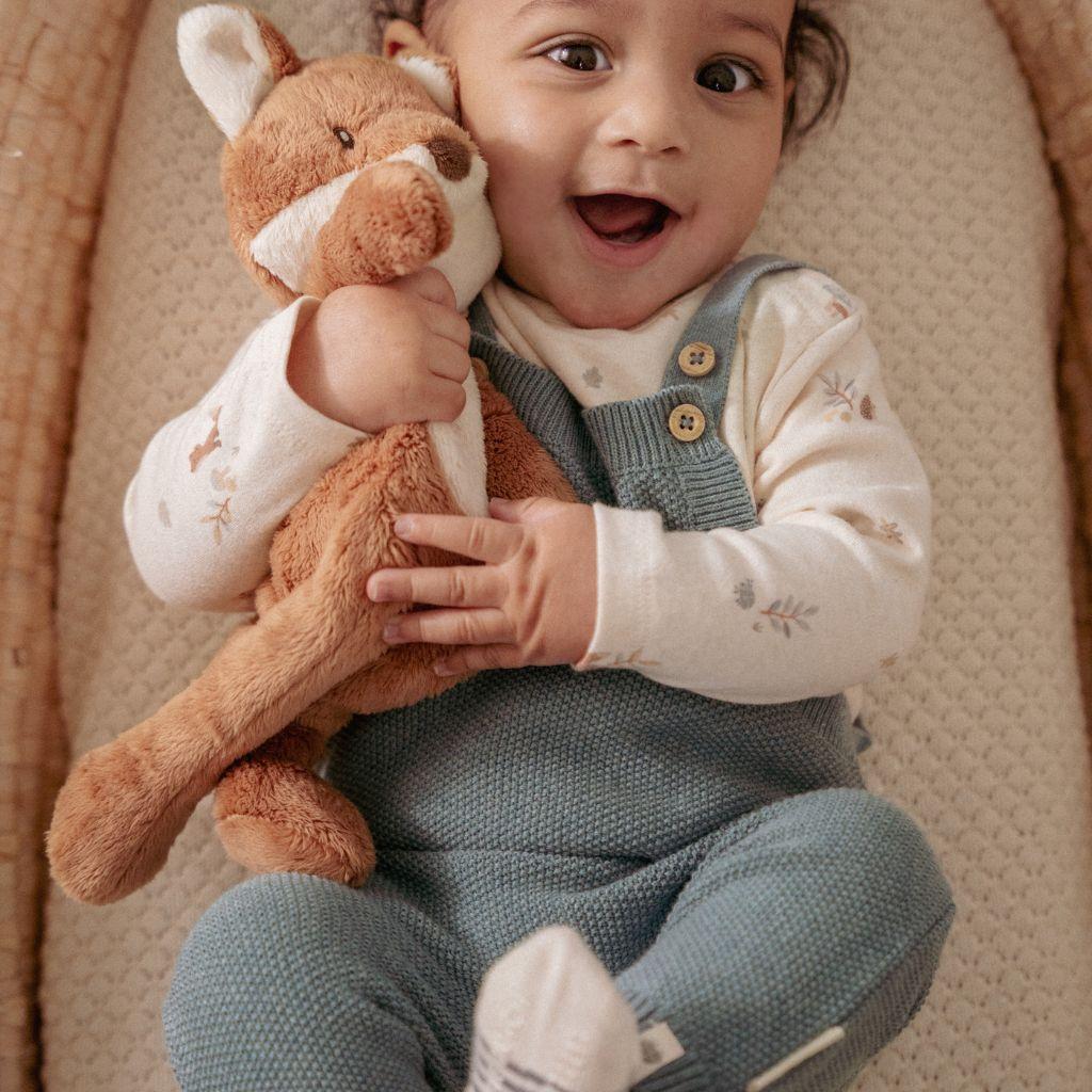 Little Dutch Gebreide jumpsuit Forest Friends Blue