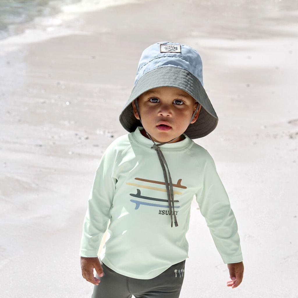 Zonnehoedje Fishing Hat boy Sky Blue/Deep Olive