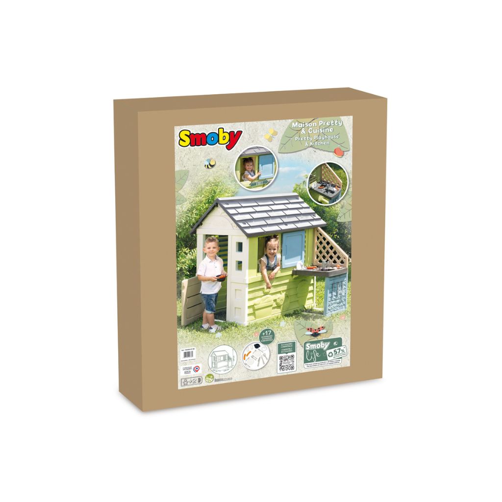 Smoby Speelhuis en Modderkeuken Pretty