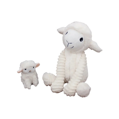 Les Déglingos Knuffel Olou Sheep Mom & Baby White Ptipotos
