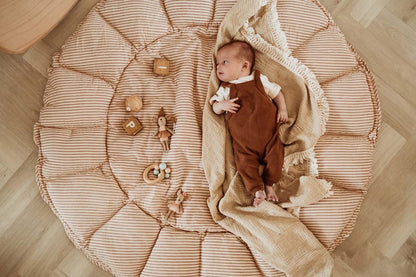 Play and Go Coco Stripes brown organic babymat 130 cm
