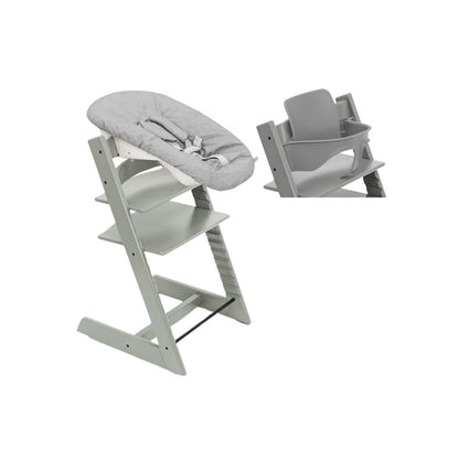 Stokke® Eetstoel Tripp Trapp® Bundel Storm Grey + Baby set² + Newborn Set