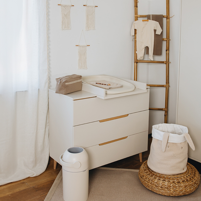 Pericles 3-delige babykamer (bed 140 x 70 + commode met verlengstuk + kast 3 deuren) Nomad dune beige