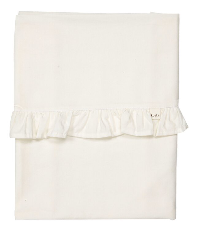 Koeka Drap pour lit Ruffle Warm White